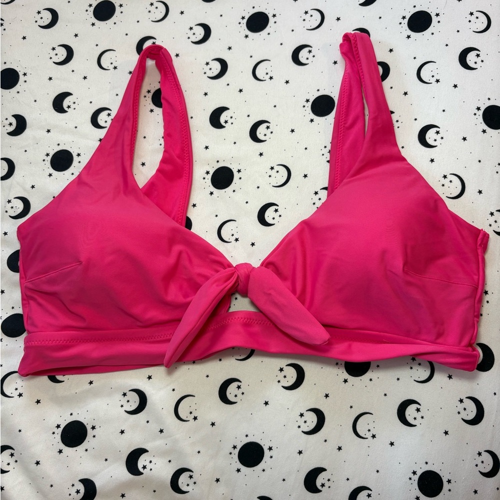 Aerie Pink Tie-Front Bikini Top